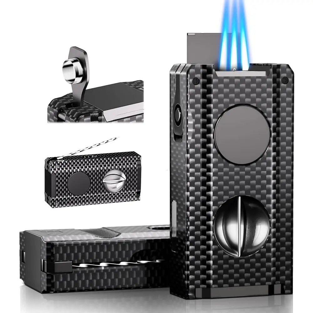 

Ailexpress Recommendation - 5-in-1 Torch Lighter with Tool, Punch, Holder, Draw Enhancer, Refillable Butane Torch Lighter, Multi