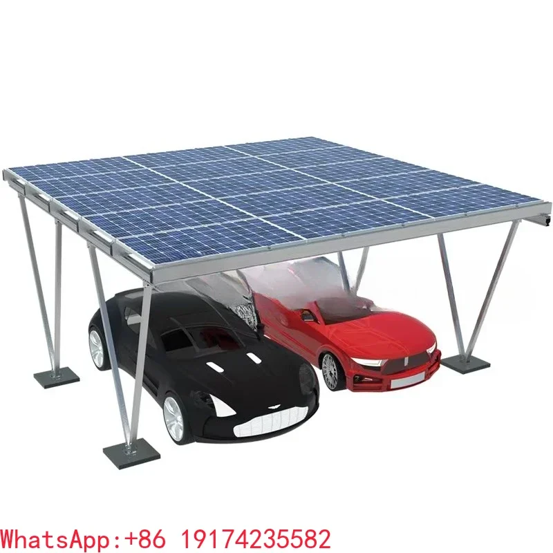 10KW Lightweight Waterproof Solar Carport Structure Aluminum Photovoltaic Solar Carport System Solar Parking Lot