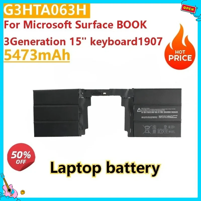 

High Quality 5473mAh G3HTA063H G3HTA062H Brand New Replacement Battery For Microsoft Surface Book 3 15"