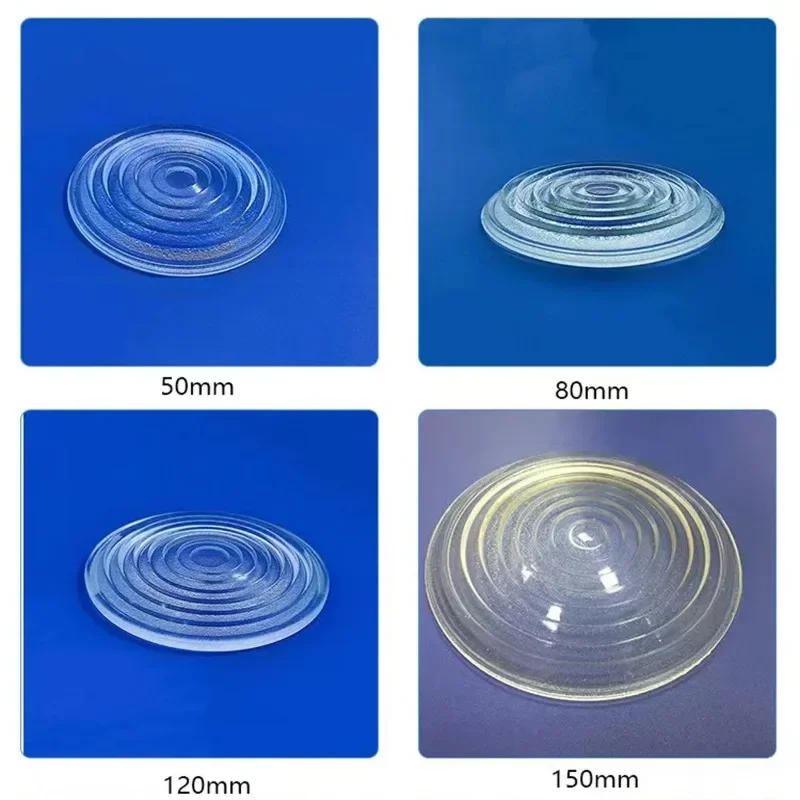 80mm 110mm 112mm 120mm Round Glass Spotlight Fresnel Lens For Film Stage Lamp Concentrating