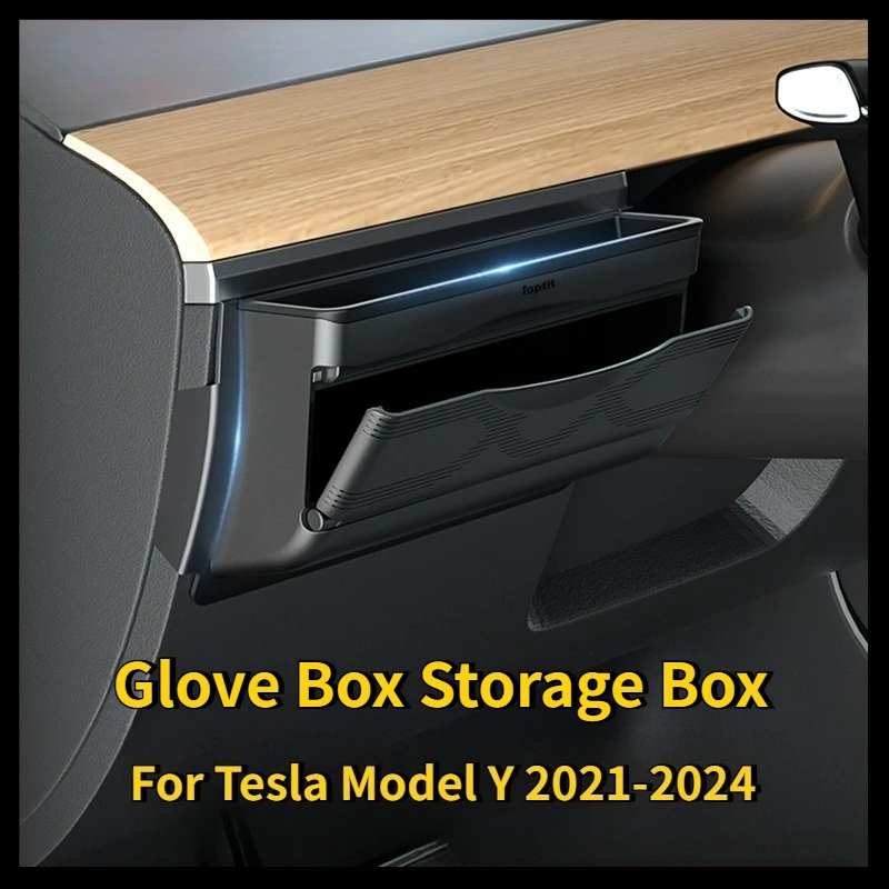 

Боковой ящик для хранения рулевого колеса для телефона Tesla Model Y, солнцезащитные очки, ключ для карт, мини-перчатки, коробка-органайзер, аксессуары для салона автомобиля