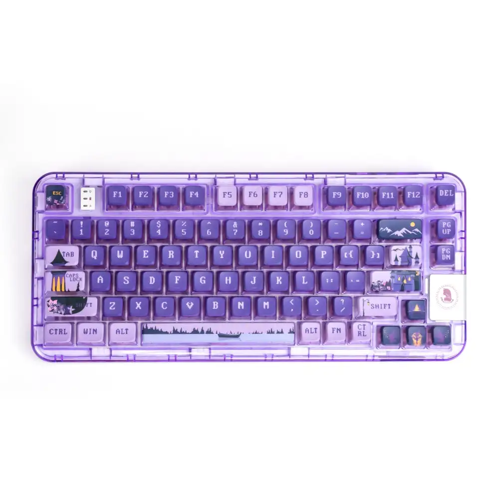 Imagem -02 - Coolkiller sem Fio Rgb Gaming Teclado Mecânico Hot-swap Contos de Fadas Roxos Junta Transparente Bluetooth 2.4g Ck75