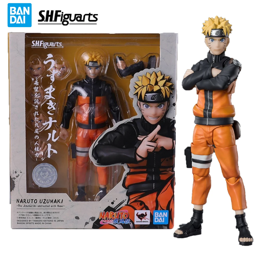 

Bandai Original S.H.Figuarts Naruto Uzumaki Naruto Collection Model Action Anime Movie Figure Toys Boys Gifts for Children