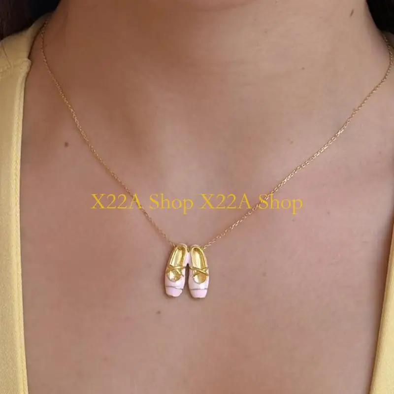 Unique Elegant Ballet Shoes Designs Necklace Enhances Feminine Charm For Any Occasion