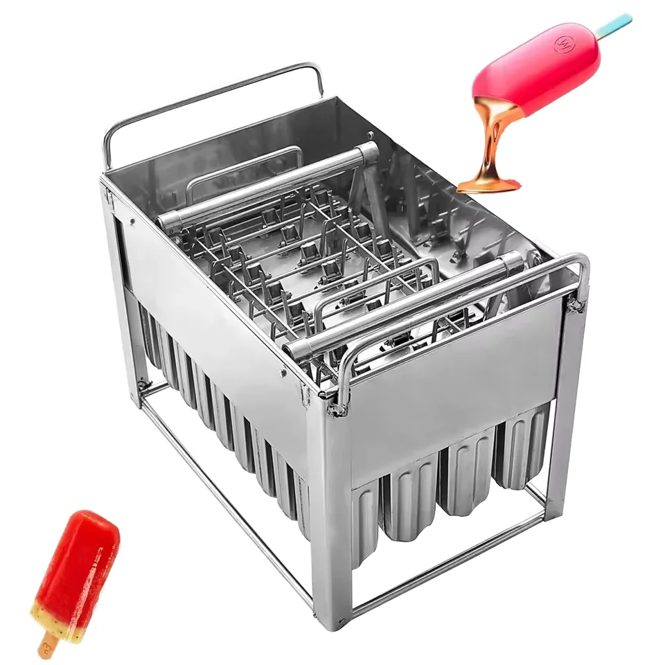 المصاصة الآيس كريم قالب الفولاذ المقاوم للصدأ بالجملة قوالب اسكيمو الثلج لآلة آيس كيوب كريم مع الأسهم #1