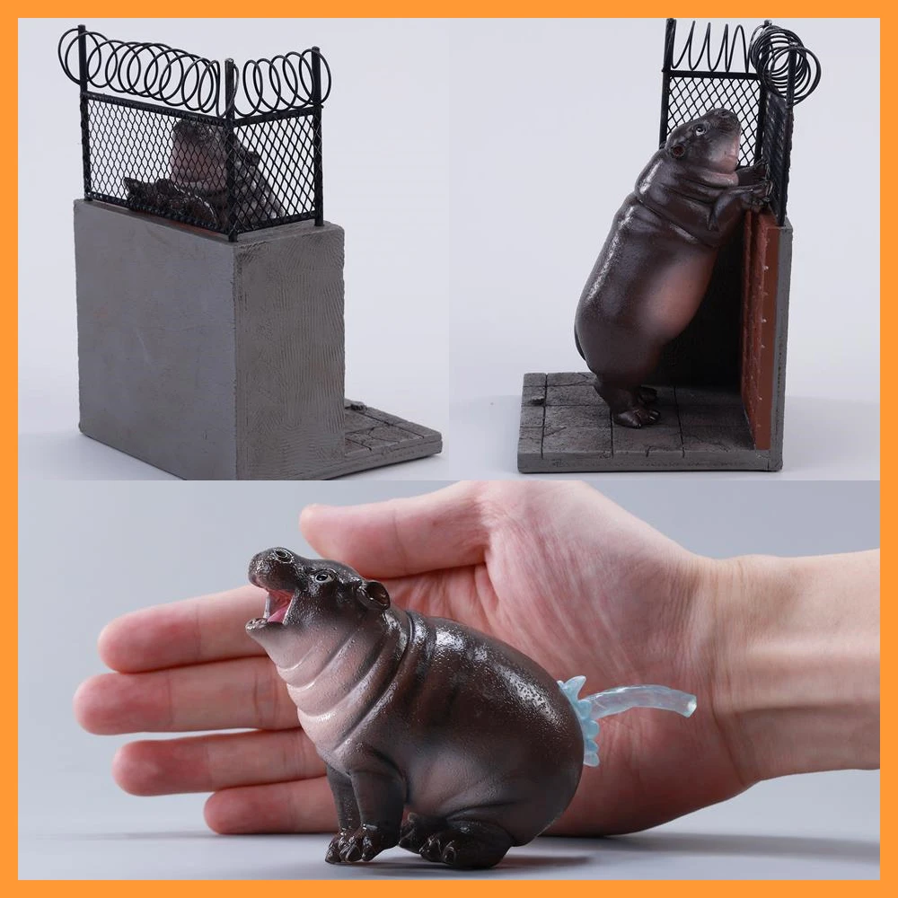 JXK JXK279 JXK283 1/6 Scence Accessori Simulato MooDeng 6.0 Baby Ippopotamo vicino alla parete Modello per 12 "Action Figurina Giocattoli FAI DA TE