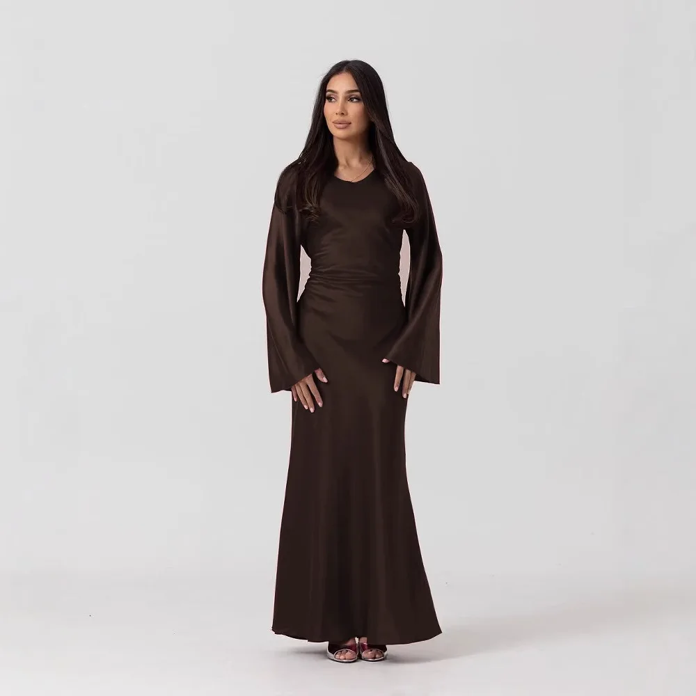 

Eid Djellaba Dubai Abaya Maxi Dress for Women Muslim Jalabiya Kaftan Turkey Caftan Robe Belt Ramadan Musulmane Femme Vestidos