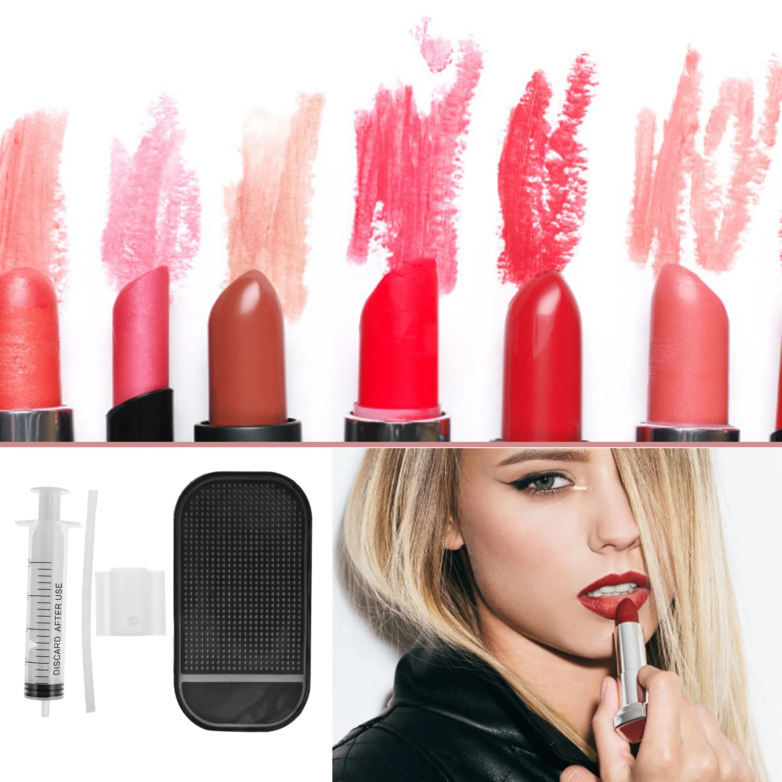 Set di strumenti per stampi in silicone per rossetti fai-da-te Facile da sformare Robusto riutilizzabile Uso versatile per forniture di kit di balsamo per labbra fatto in casa