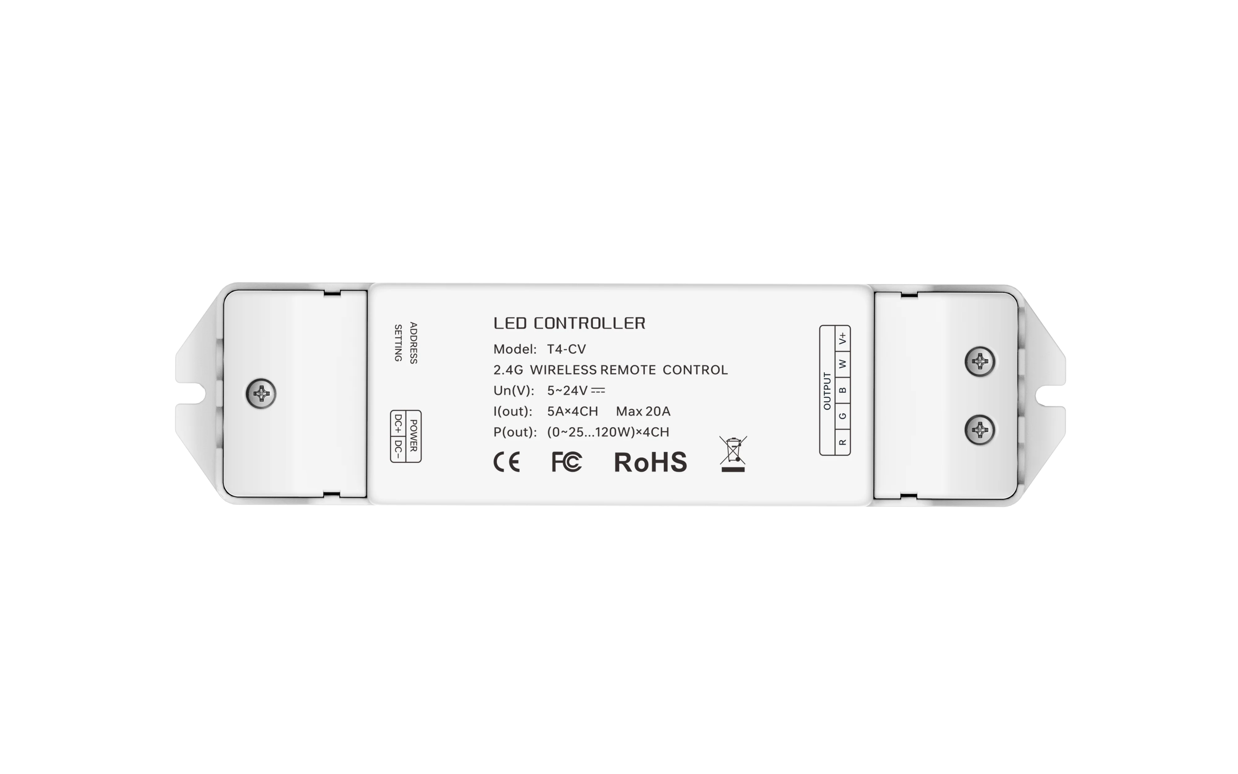 LTECH Constant Voltage Wireless Receiver F 2.4G Wireless Sync/Partition Input Voltage RGBW Wireless Receiving