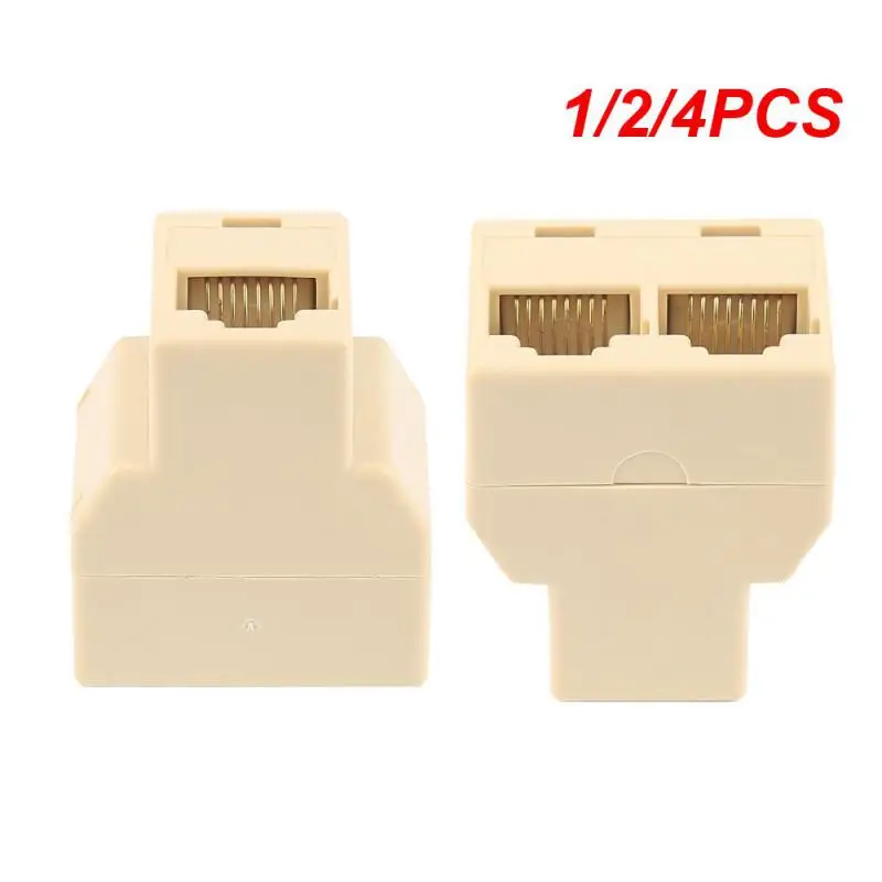 

1/2/4PCS RJ45 Splitter Ethernet Adapter Lan Cable 1 To 2 Ways Extender Splitter For Internet Connection Coupler Contact Modular