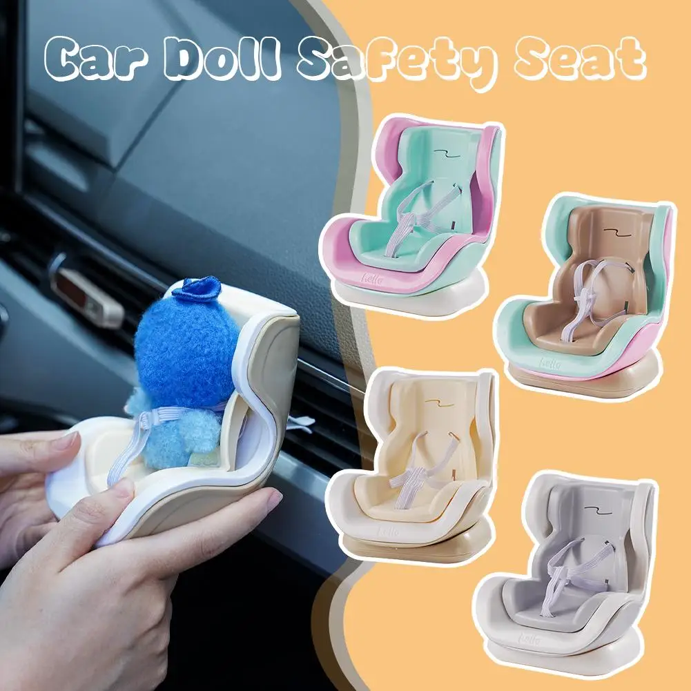 Puppenzubehör für Labubu Mini Plüsch-Autositz Sicherheitssitz mit Auto-Lüftungsornament Auto-Dekoration – Detail 7