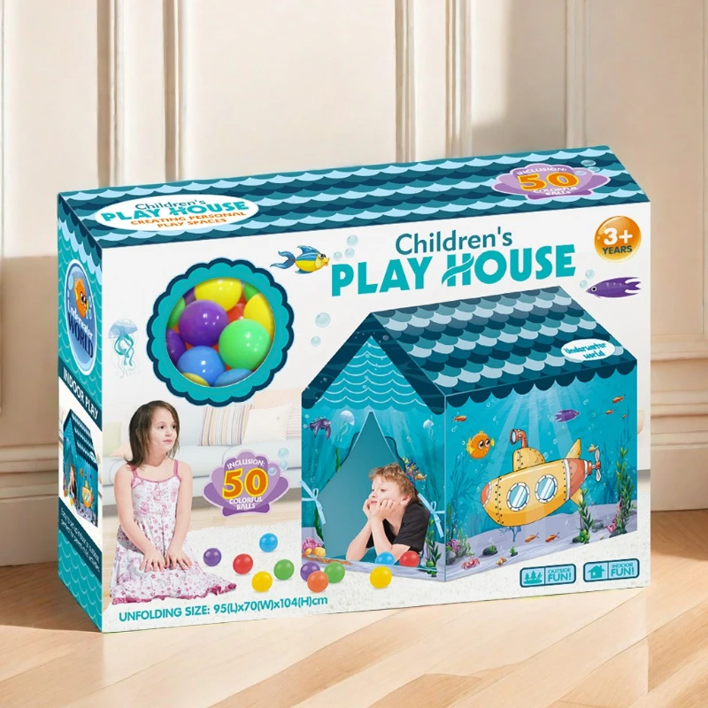 

Children's Folding Play Tents Playhouse Indoor Outdoor Tent Kids Boy Toddler Kids Tent Large Playhouse Gifts for Kids Boys Girls