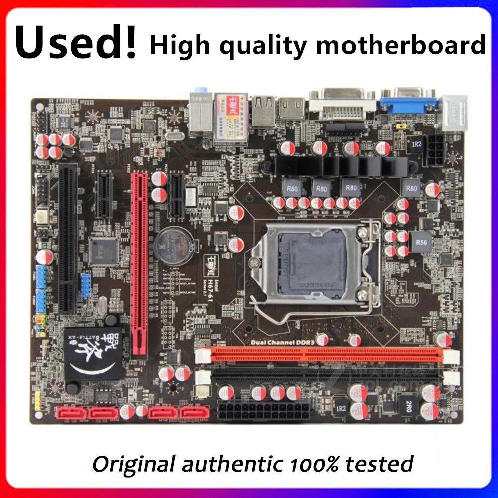 For Colorful C.H61 V21 Computer Motherboard LGA 1155 DDR3 For Intel H61 H61M Original Desktop Used Mainboard