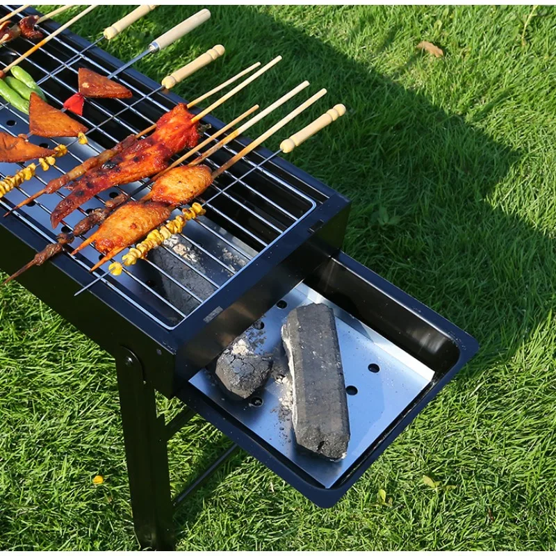 Barbecue stove, household stainless steel barbecue rack, outdoor barbecue stove, charcoal grill, portable rack