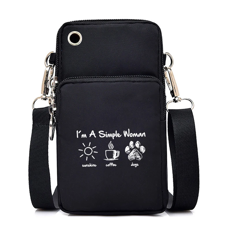 New Mobile Phone Bag Cat and Dog Paw Print Shoulder Messenger Bag Women Men Coin Purse Handbag Animal Lover Small Crossbody Bag