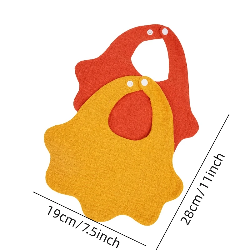 Cotton Soft Baby Print Bibs Solid Color Infant Bib Newborn Burp Cloths Bandana Scarf for Kids Boy Girls Feeding Saliva Towel