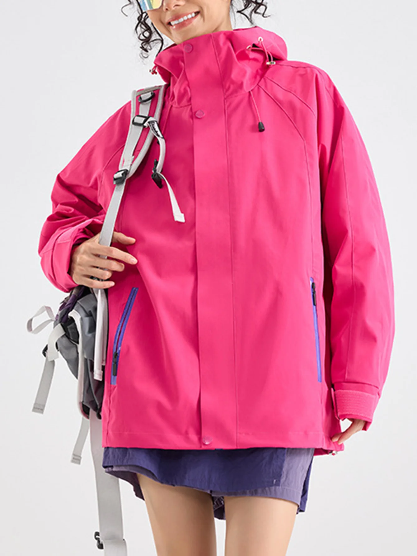 

Women's Stylish Buttoned Long Sleeve Lightweight Jacket Autumn Winter Casual Daily Plain Stand Collar Fashion