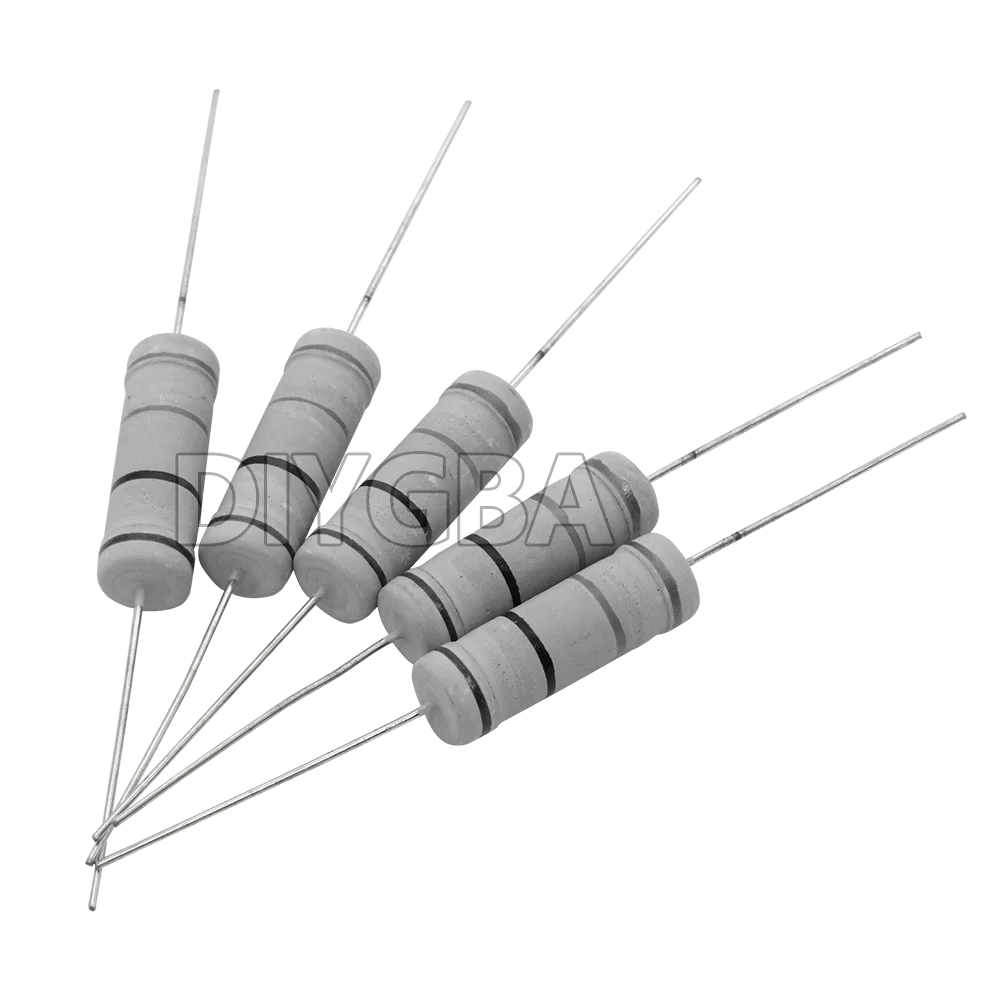 20PCS 5W Carbon Film Resistor 5% 1R ~ 1M 2.2r 10r 22r 47r 51r 100r 150r 470r 1k 4.7k 10k 47k 10 22 47 51 100 150 Ohm Resistance