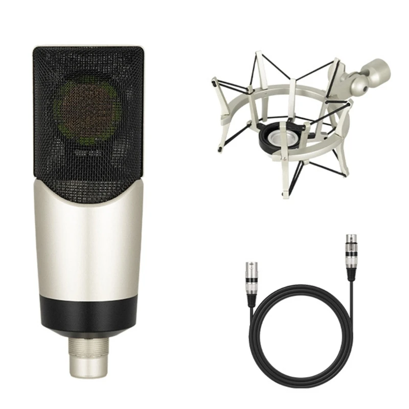 Condenser Microphone Large Diaphragm Recording Microphone for Studio Podcasting Live Streaming Broadcasting Accessories