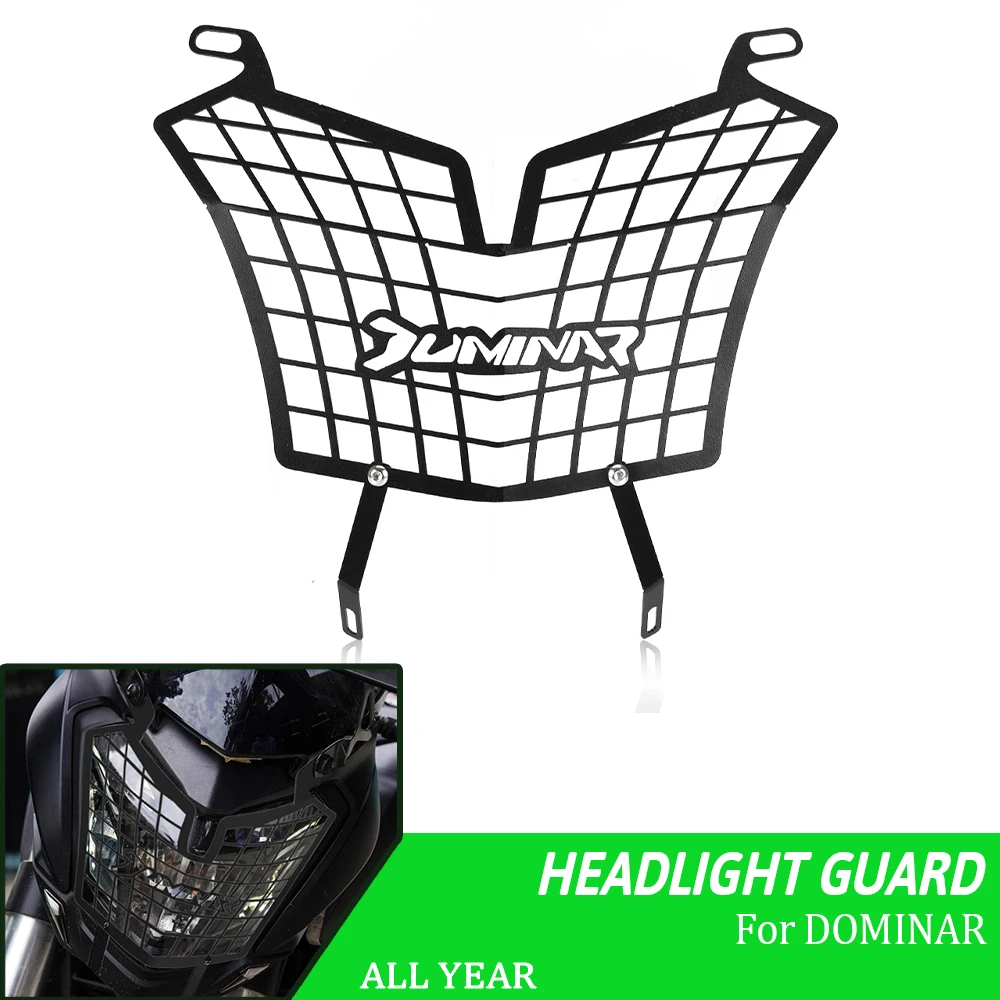 

Motorcycle Headlight Grill Guard Front Light Protector Cover Head Lamp Lens Guard Shield For BAJAJ DOMINAR 250 400 All Years