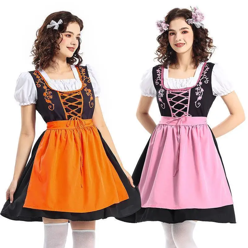 loween Mh Beer Festival ort Skirt Set Four Colors Parent-Child Sle Oktoberfest Costume Women's Faion Par Dr