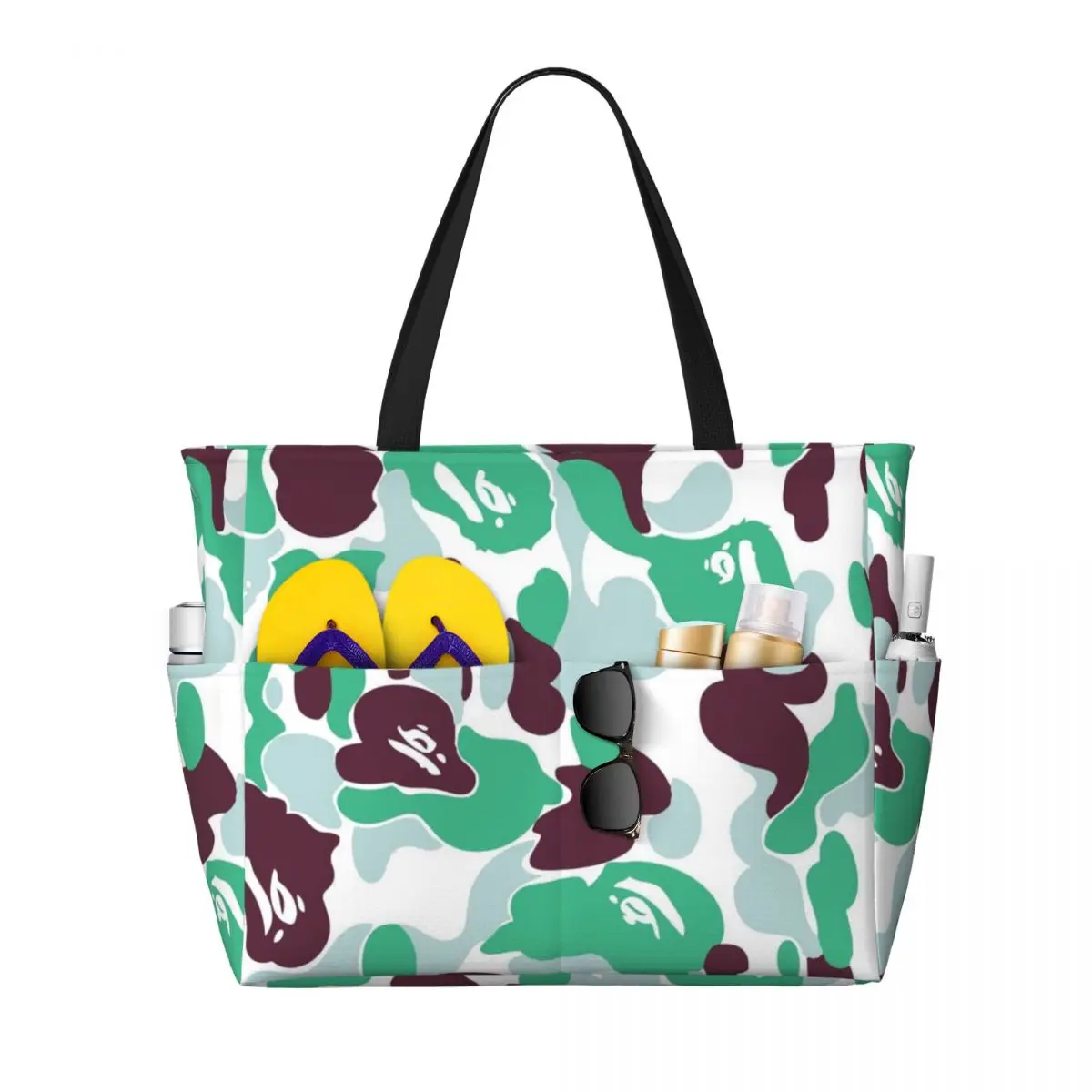 

APE-Bape Large Summer Beach Bag Ideal for Beach, Travel, & Camping