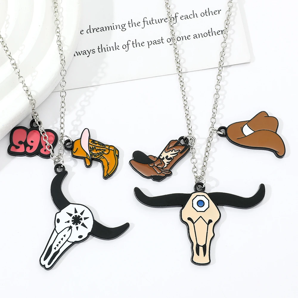 New Style American Singer Fashion Necklace Pendant Metal Enamel Jewelry Accessories Gift for Friends Cosplay