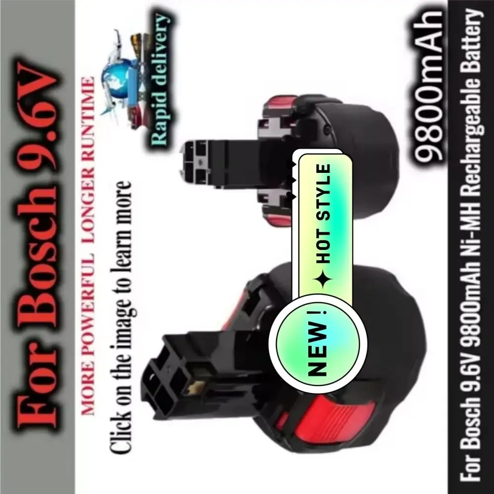 

for Bosch Power Tools Battery 9.6V 12800mAh BAT048 Ni-MH Rechargeable Battery for Bosch PSR 960 BH984 BAT048 BAT119