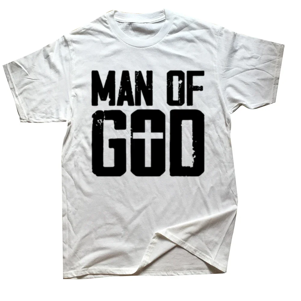 Funny Man of God Jesus T Shirts Summer Style Graphic Cotton Streetwear Short Sleeve Faith Gifts T-shirt Mens Clothing