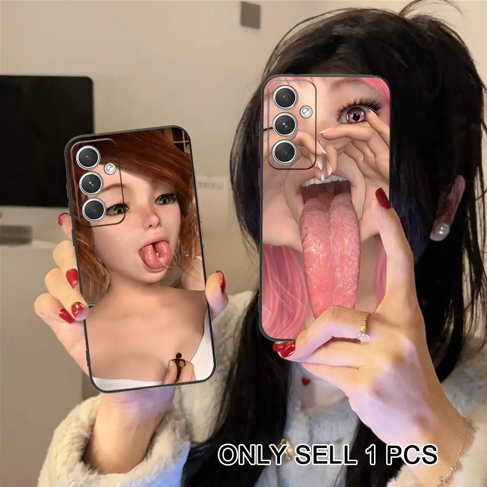 Y2K Girl Teena CLMJ Phone Case for Samsung Galaxy S26 S25 S24 S23 S22 S21 S20 Note20 Plus FE Ultra Soft TPU Shockproof Cover