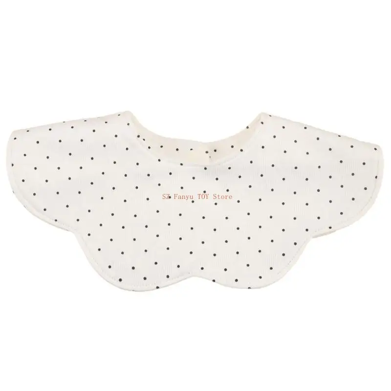 

96GC Drooling Apron 360 Degree Rotating Cotton Petal Burp Cloths Double Layer Nursing Bibs Feeding Bibs for Infant Toddlers