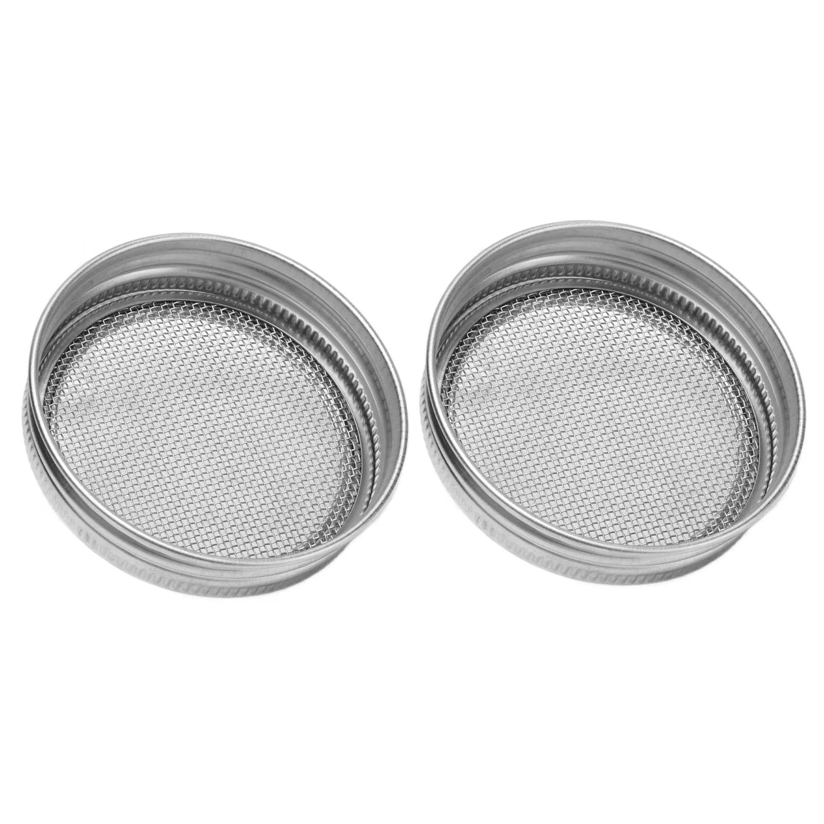 2Pcs Seed Sprouting Jar Filter Lids Stainless Steel Germination Accessory for Regular Mouth Jars70mm / 2.8in