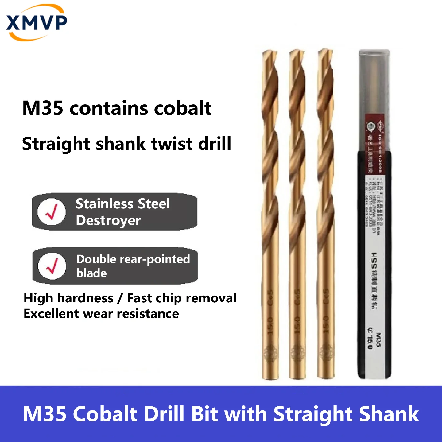 Jiangsu Tiangong Tools Cobalt-based Direct Drilling Co5 Drill Bit Twist Drill M35 Stainless Steel Drill Bit 1 - 12.5mm