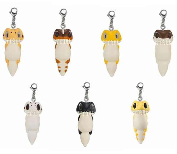 

Gashapon Hanging Reptile Figure - Chameleon Gecko Lizard Keychain, Realistic Animal Model for Bag Decor