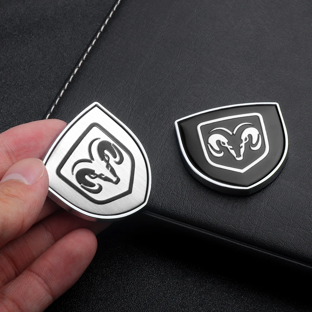 3D Metal Logo Car Front Window Body Badge Trunk Emblem Stickers Decal For Dodge Durango Caliber Dakota Neon SRT SXT Nitro Magnum view 4
