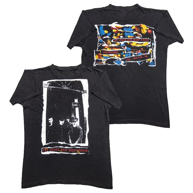 New The Jesus and Mary Chain Band's Alternative Rock Post-punk American Streetwear Short-sleeved Men's T-shirt