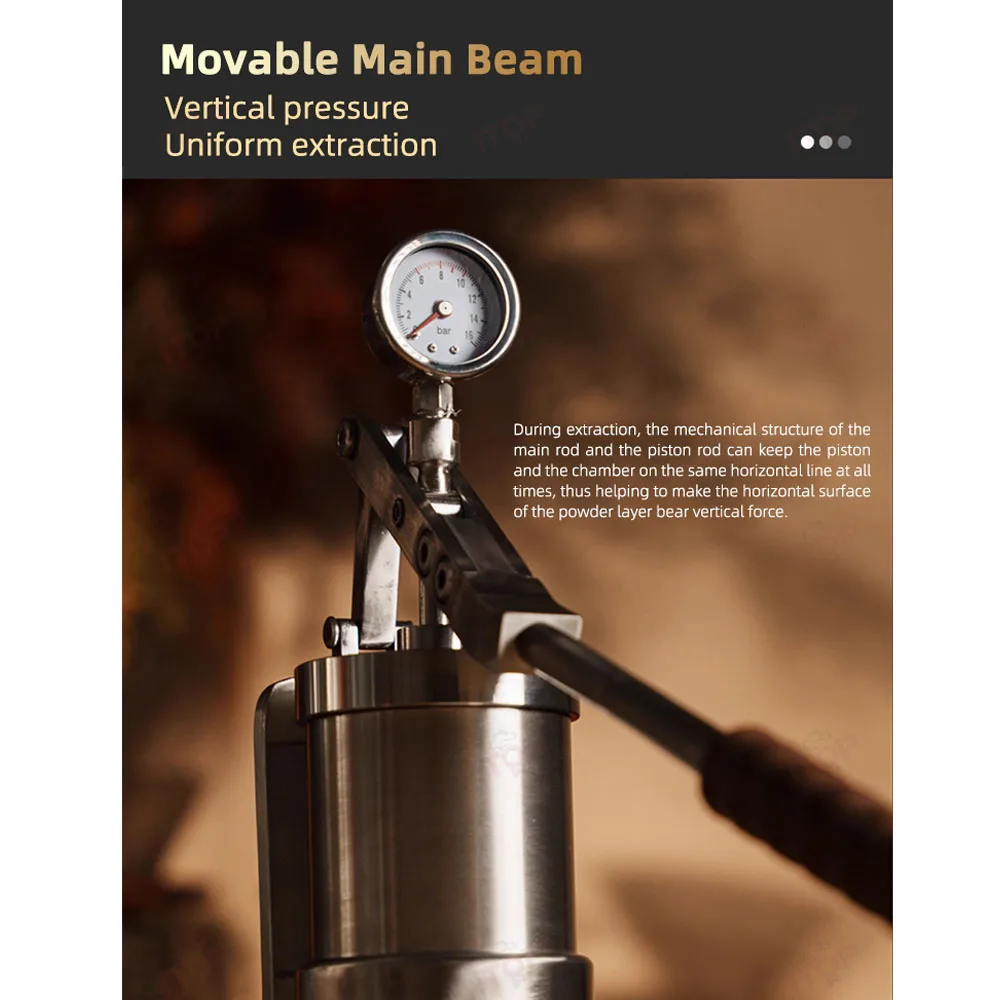 ITOP IT-HPEN-SN Máquina de café expreso con palanca Capacidad de cavidad de acero inoxidable 304 100 ml Presión 1-16 Bar 160 W Calefacción PID