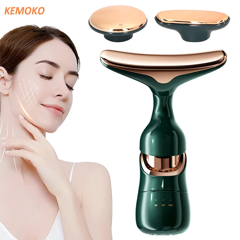 

EMS 3 In 1 Facial Lifting Device Neck Eye Massage Anti Aging Face Slimmer Beauty Skin Tightening Facial Massager Beauty Care