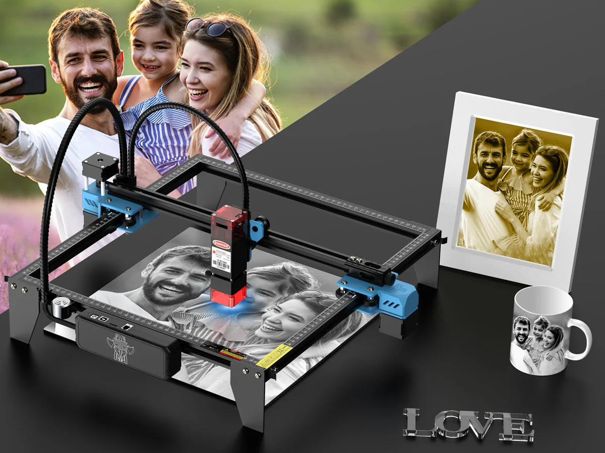 Imagem -06 - Twotrees Tts10 Pro 80w Gravador a Laser de Faça Você Mesmo Impressora Logotipo Metal Tts55pro Máquina Gravação a Laser Cnc Corte Madeira Aço Inoxidável