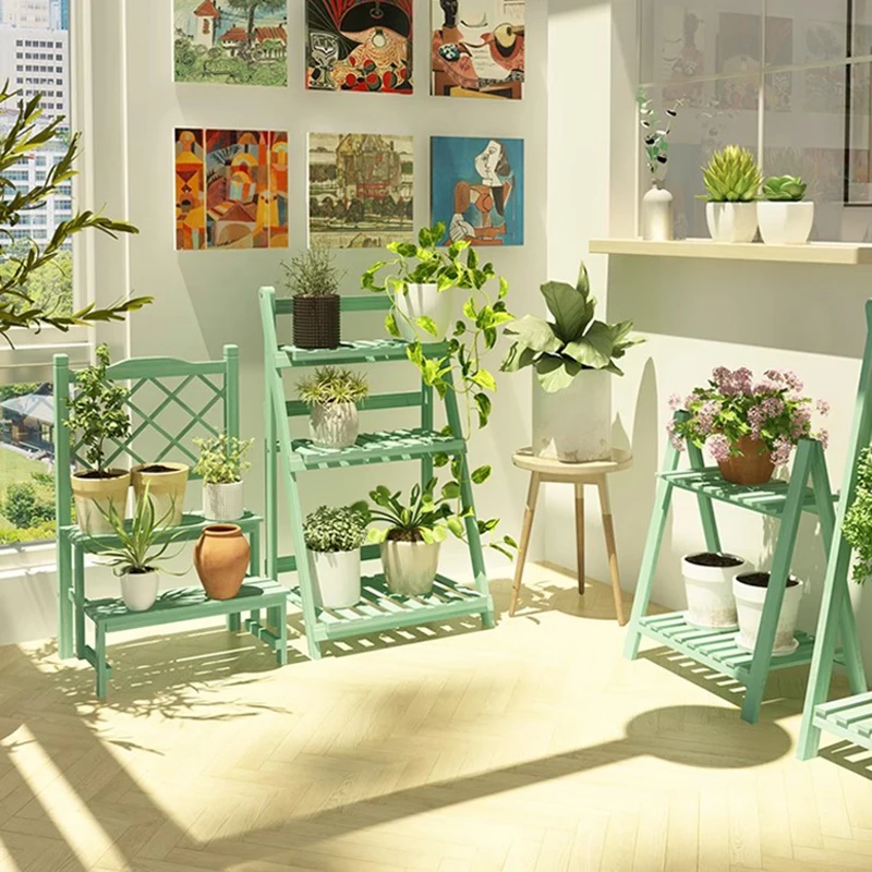 

Полки для хранения растений на балконе, деревянные комнатные простые полки для растений, наружная мебель для терразы