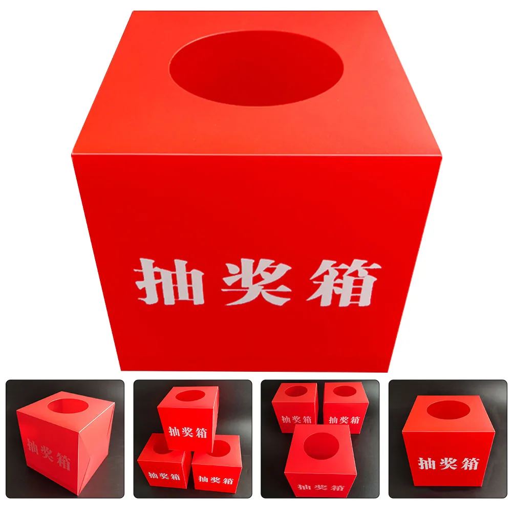 

Lottery Box Raffle Boxes for Tickets Raffle-box Multifunction Pp Ballot with Slot Office