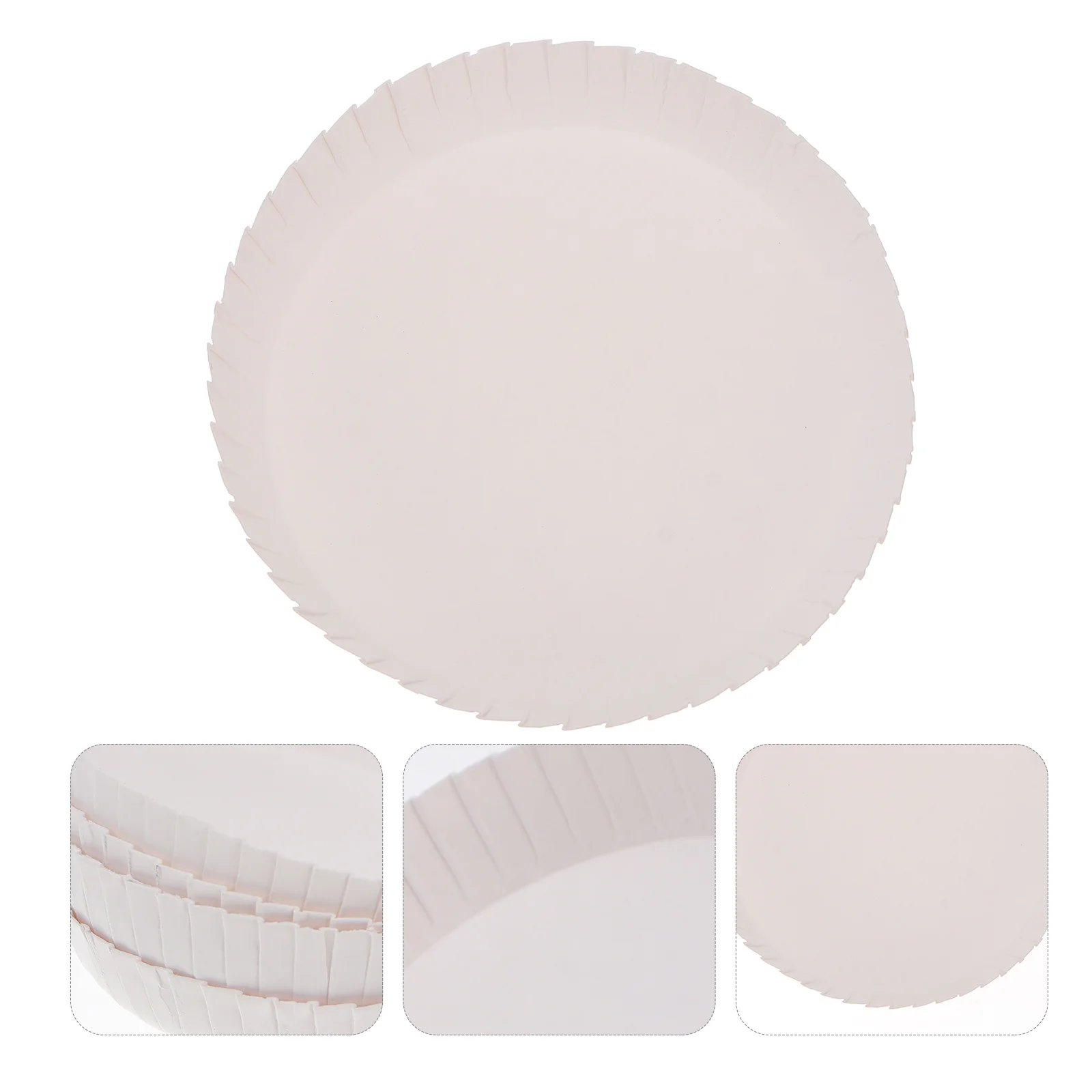 

100pcs Disposable Paper Cup Lids For Coffee Tea Juice Cold Drinks Dust Proof Fly Protection Restaurant Hotel Bar Kitchen Barware