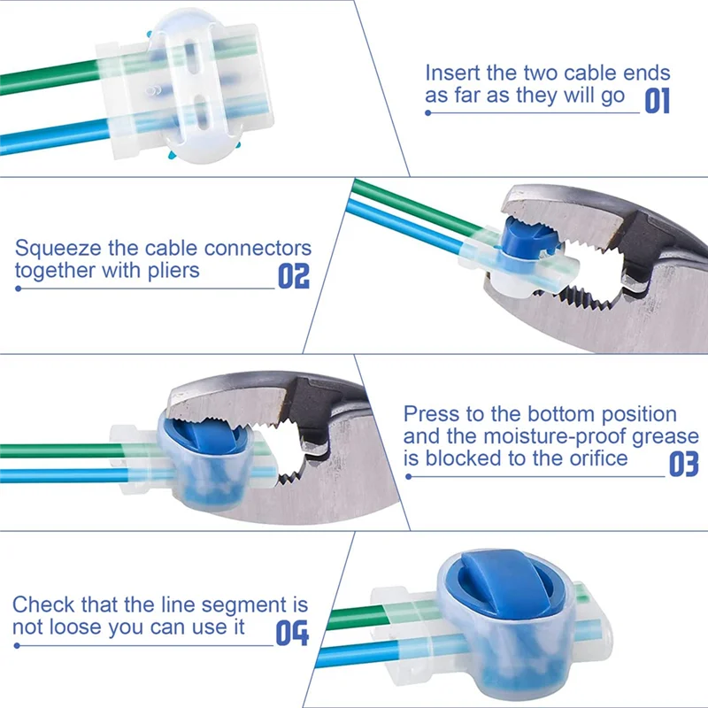 36PCS Cable Connectors for Robotic Lawnmowers, Waterproof Connection Cable Wire Connector with Gel Filling