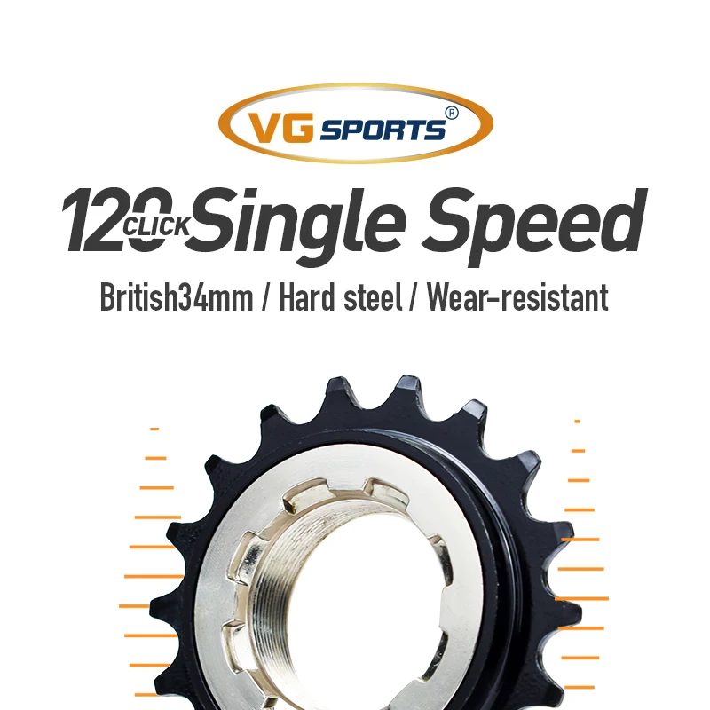 1 Stück VG SPORTS Single Speed Fahrradfreilauf kompatibel mit 1/2'' x 1/8'' Fahrradfreilauf Gewinde Freilauf Ersatzteile – Detail 1