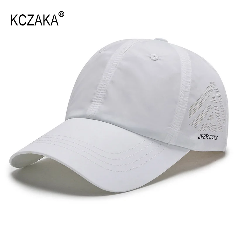 Men\'s Quick Dry Baseball Cap Summer Plain Color Snapback Caps Unisex Sports Ultra Thin Breathable Sun Hats Running Fishing Caps