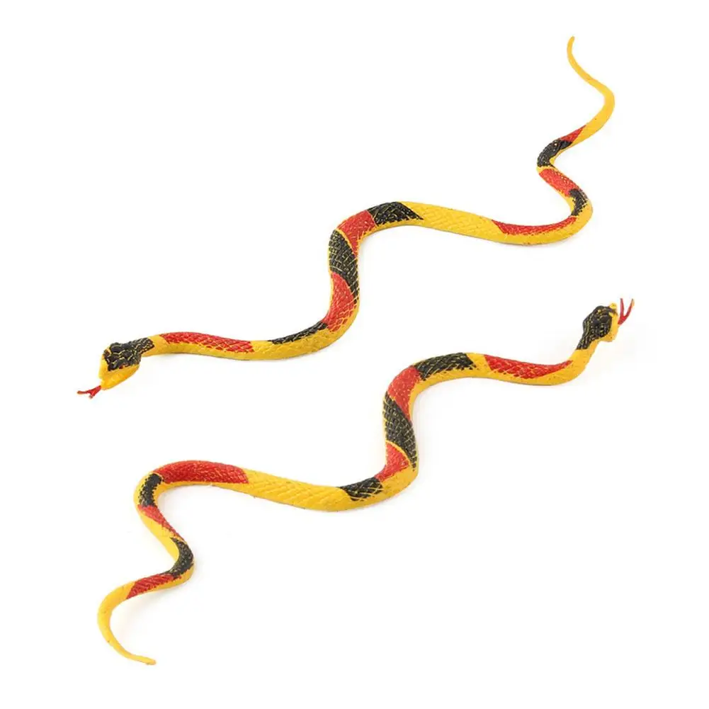 Modelo de serpiente de simulación realista para niños, serpiente de cascabel de animales del bosque para gatear, utilería de broma para niños, colección de arte, 6 piezas por juego