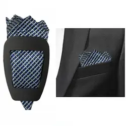 Pocket Squares Holder Fixed Clip Scarf Silk Holder Handkerchief Keeper For Men Gentlemen Suit Tuxedos Wearing Accessory J7W7