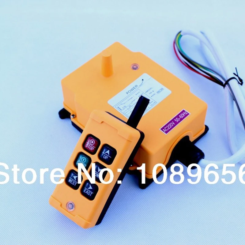 

HS-6 6Channels Hoist Crane Radio Remote Control Sysem Industrial Controller 1transmitter+1receiver