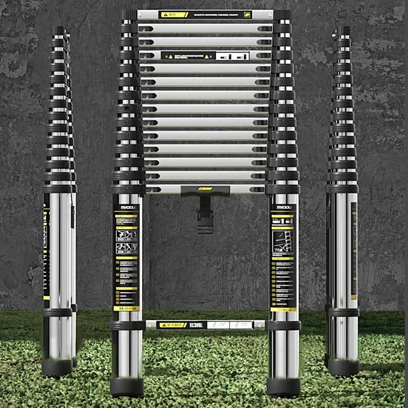 Przenośne drabiny ze stopniem w jodełkę Teleskopowe drabiny składane Wielofunkcyjne schody inżynieryjne do użytku domowego Podnoszenie pogrubionej