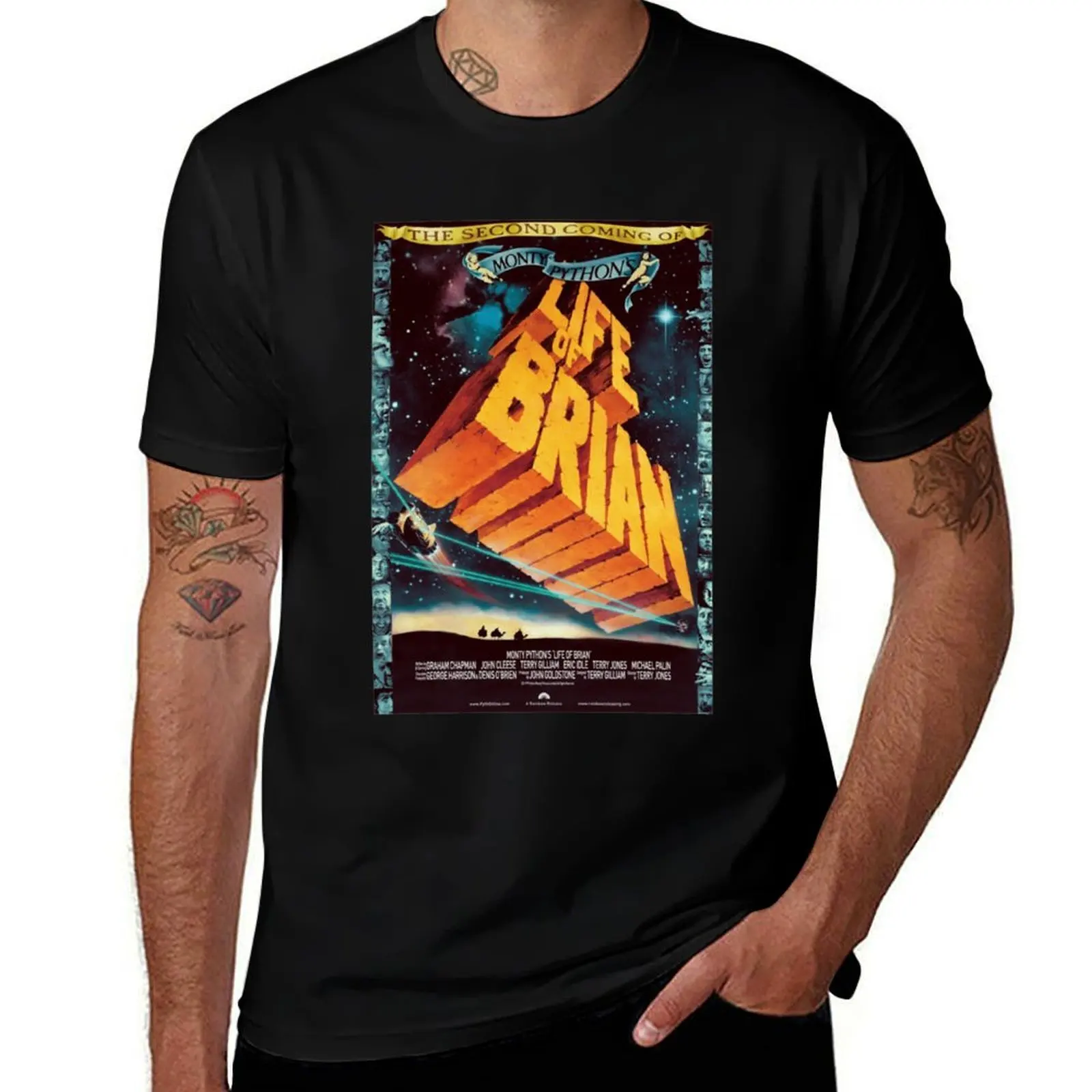 Life of Brian Movie Poster Classic . T-Shirt Retro Style Print Casual Top